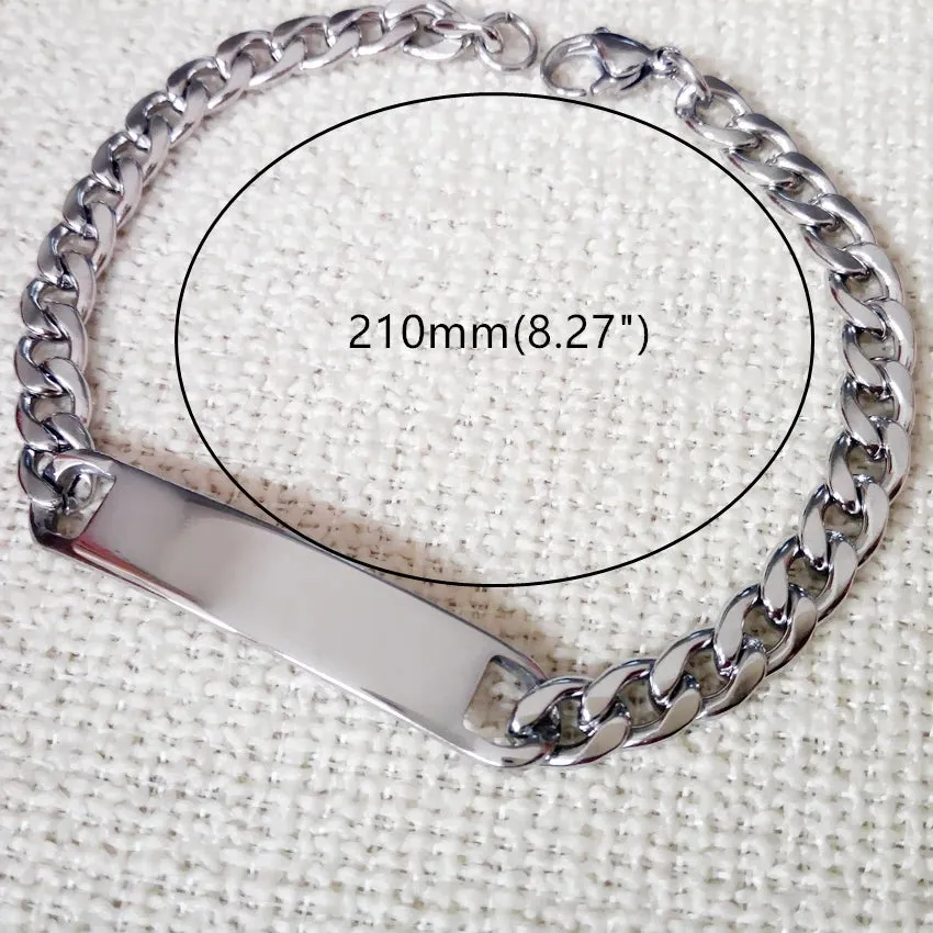 Mens Stainless Steel Customized Bracelet