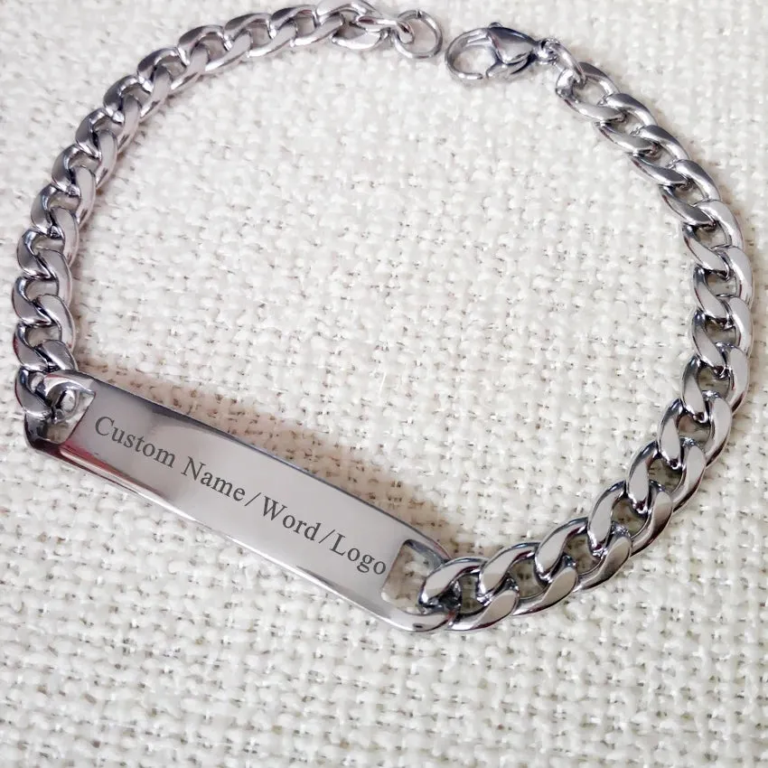 Mens Stainless Steel Customized Bracelet