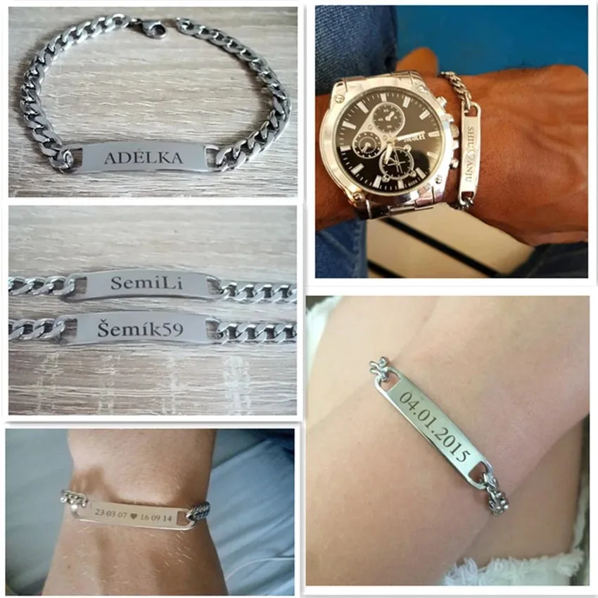 Mens Stainless Steel Customized Bracelet