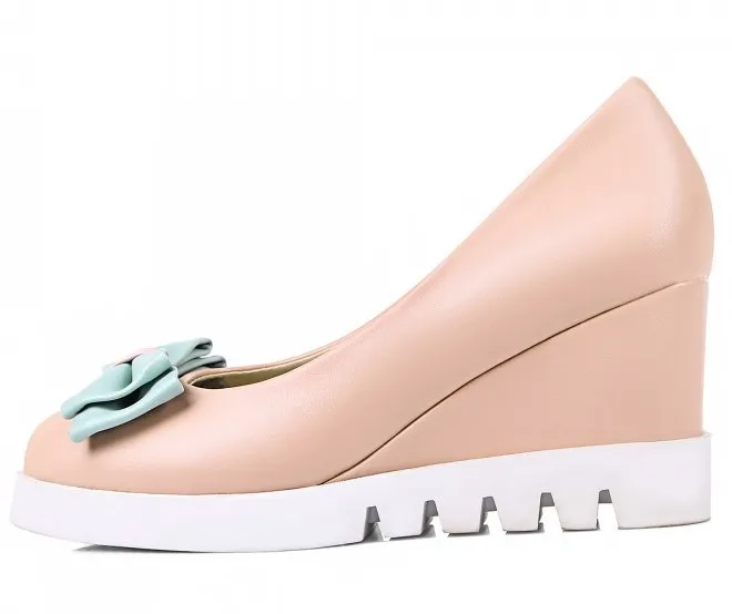 Pastel Bow Point Ballerina Ballet Flats