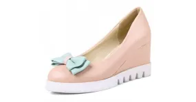 Pastel Bow Point Ballerina Ballet Flats