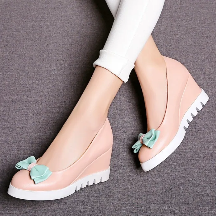 Pastel Bow Point Ballerina Ballet Flats