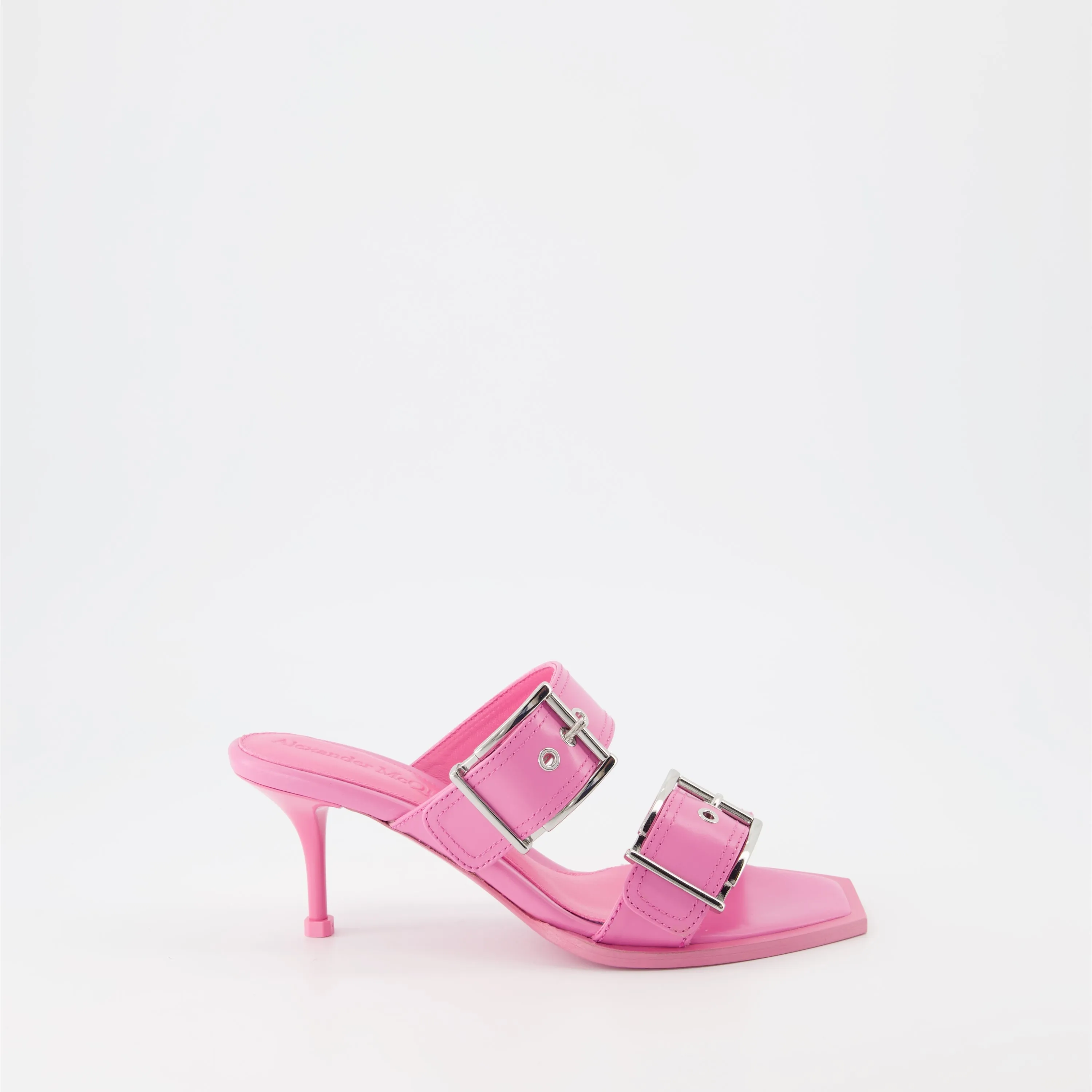 Pink Double Strap Mules