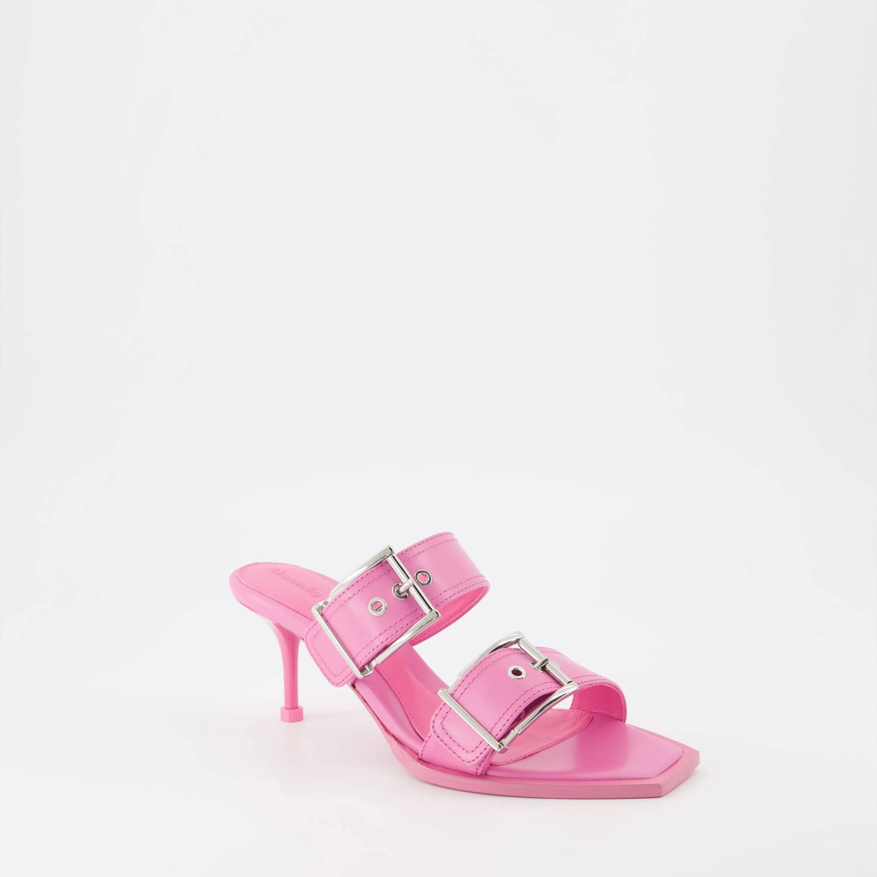 Pink Double Strap Mules