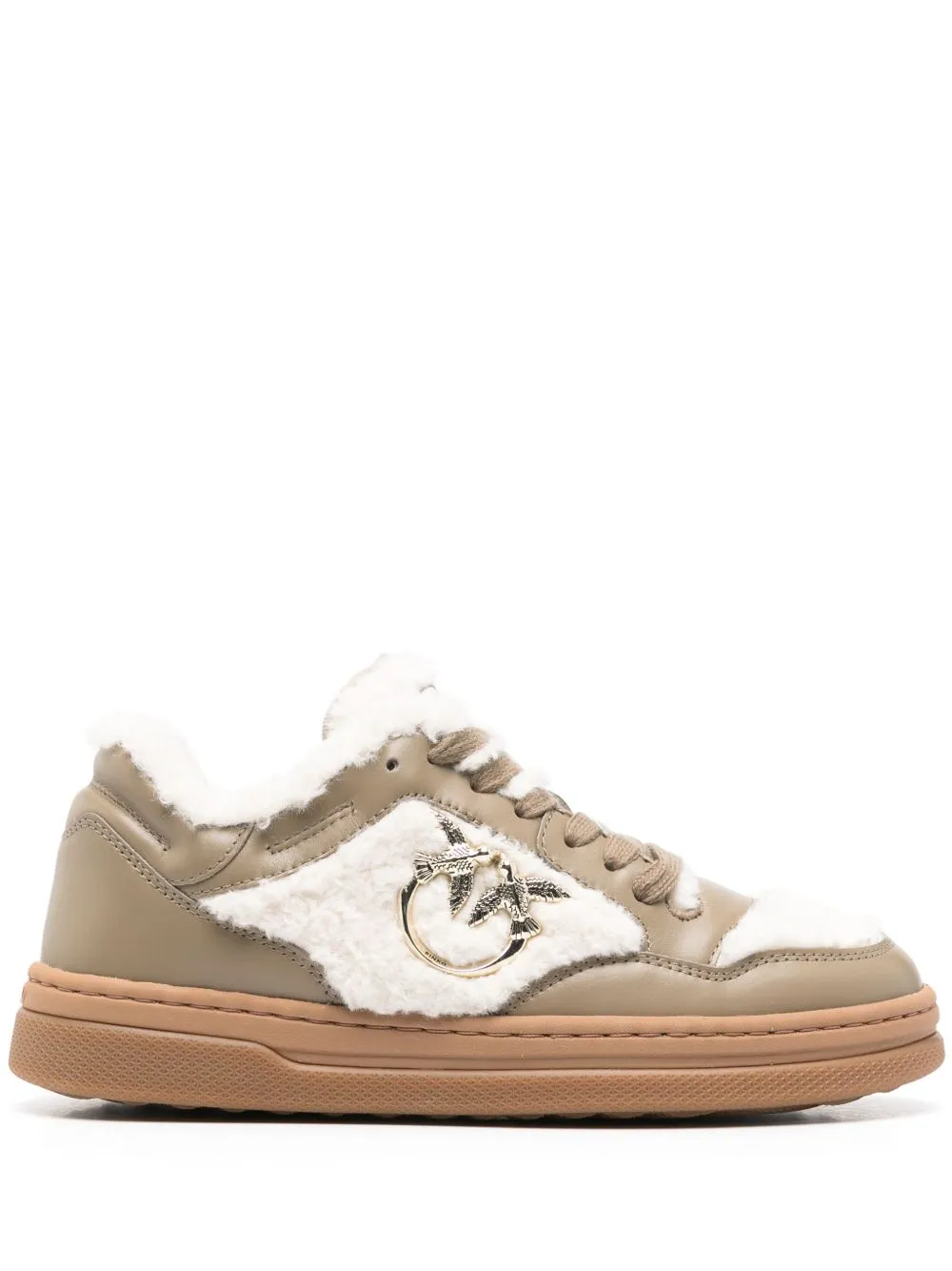 PINKO Love Birds-motif sneakers - Neutrals