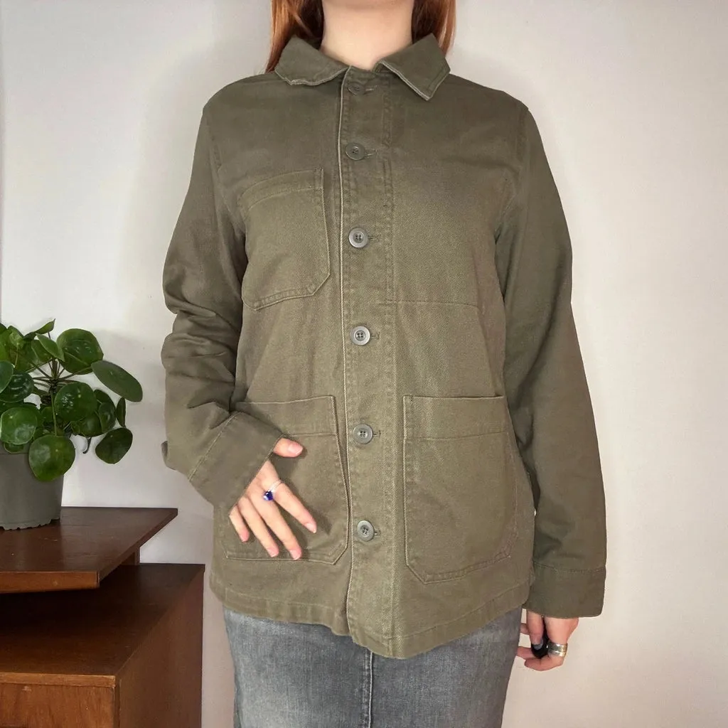 Piombo Worker Jacket - Small Green Cotton