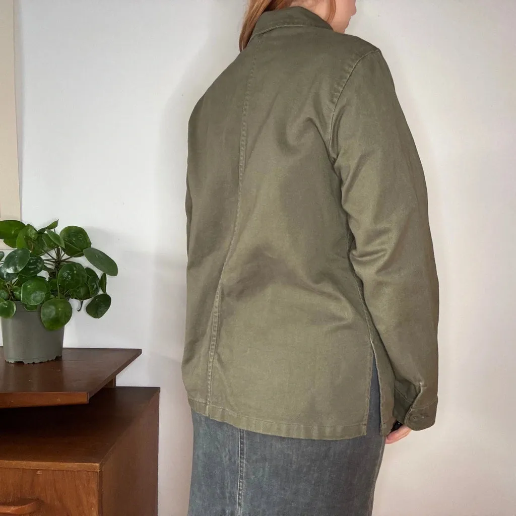 Piombo Worker Jacket - Small Green Cotton