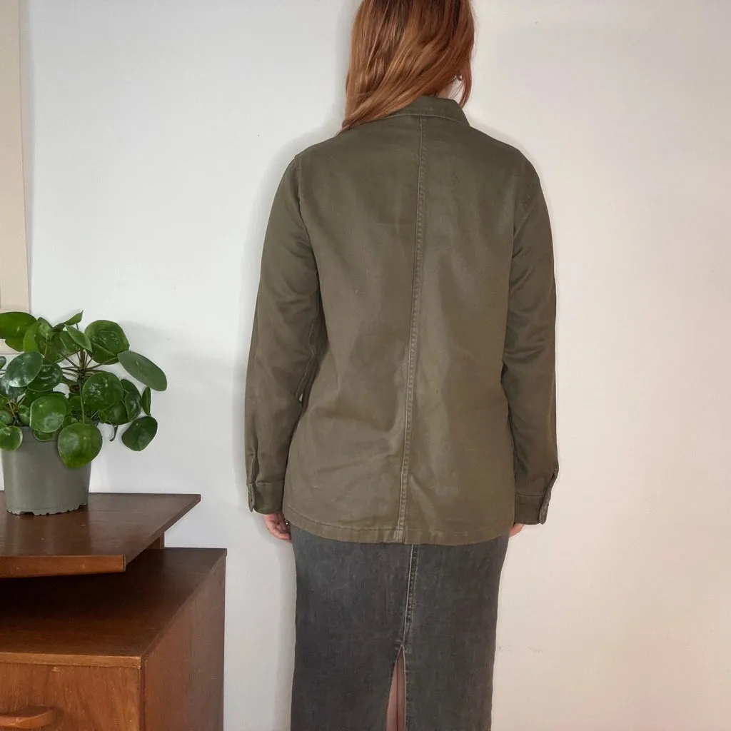 Piombo Worker Jacket - Small Green Cotton