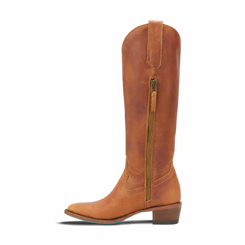 Plain Jane Round Toe Zippered Cowboy Boots