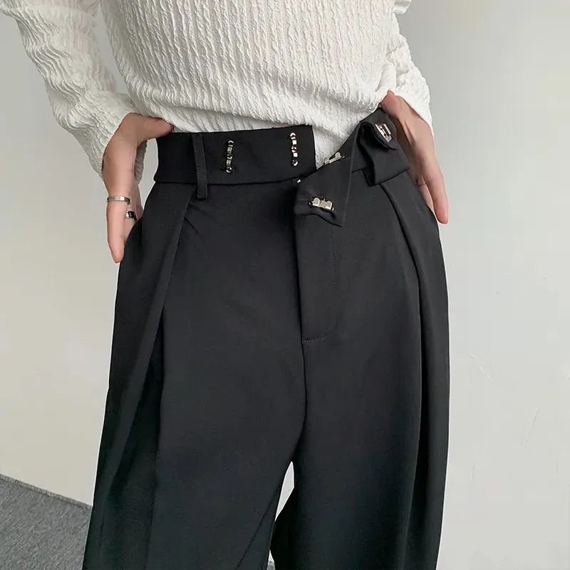 Pleat Detail Tailored Trousers