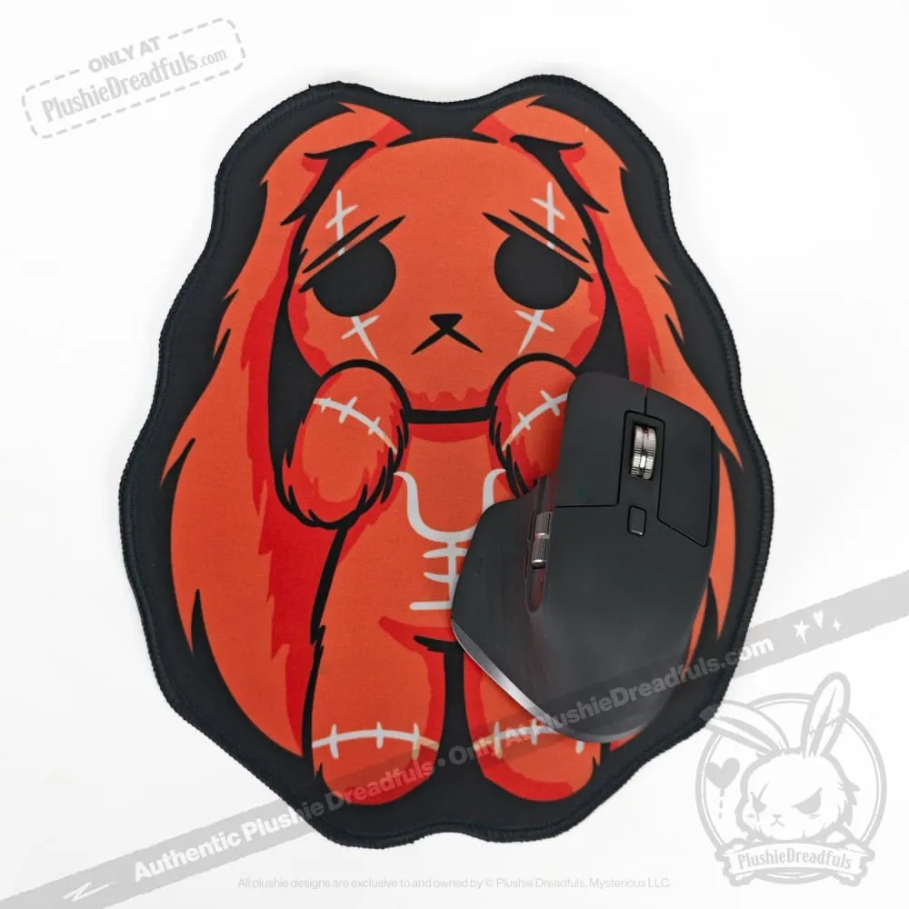 Plush Anxiety Rabbit Mouse Pad