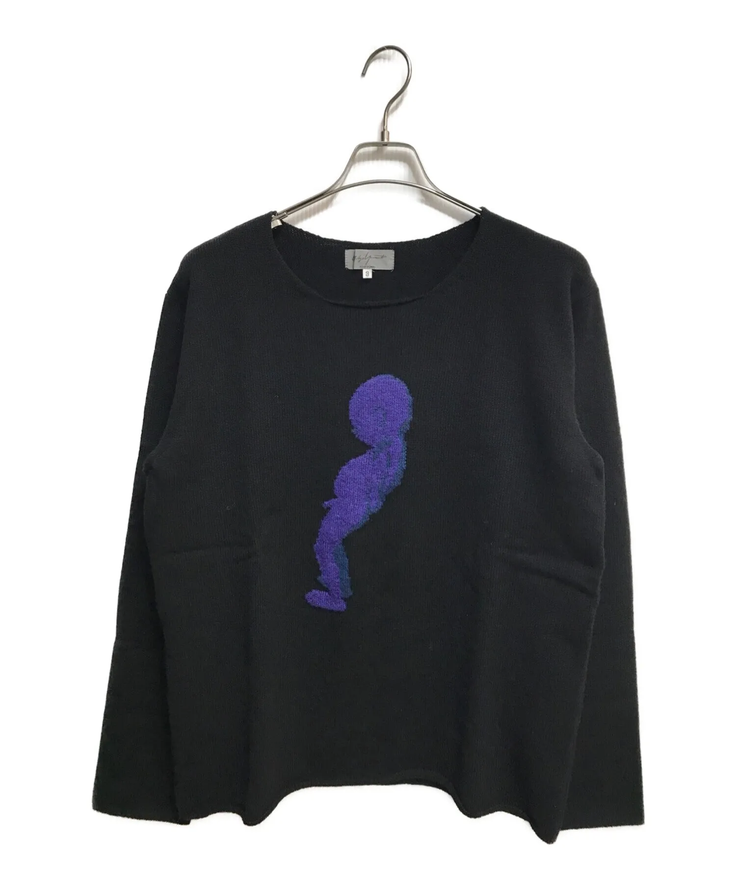 [Pre-owned] YOHJI YAMAMOTO Piss Kid Printed Wool Knit HZ-K50-959