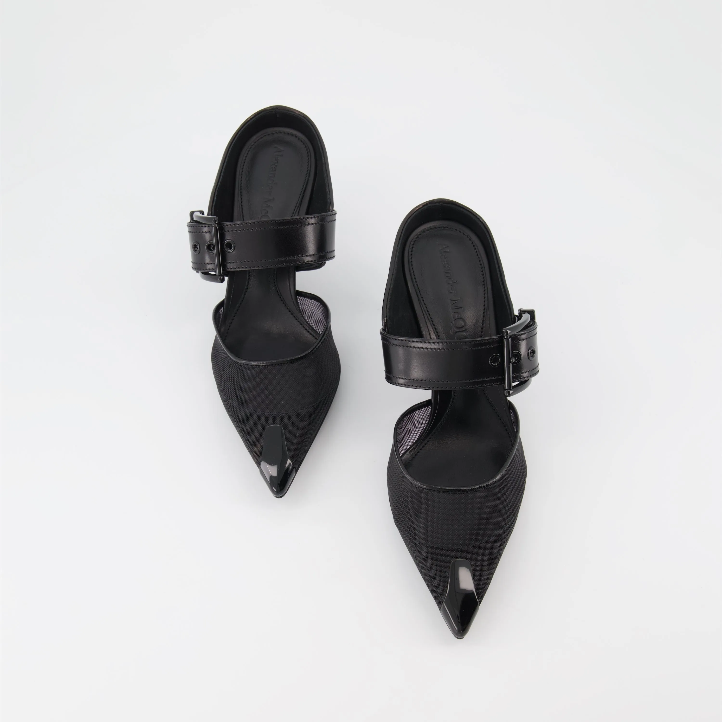 Punk Buckle Strap Mules