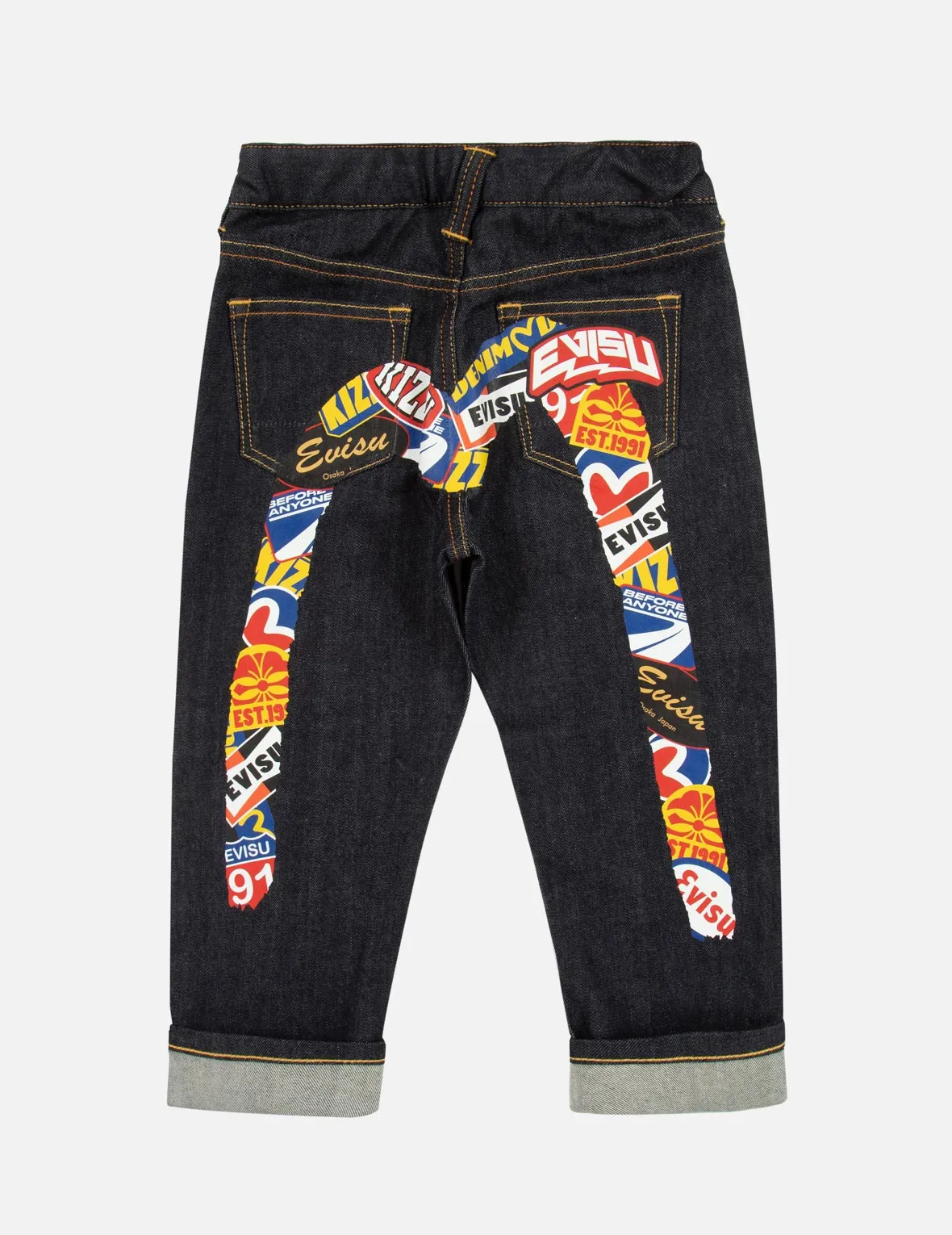 Racing Badge Daicock Print Regular Fit Denim Jeans