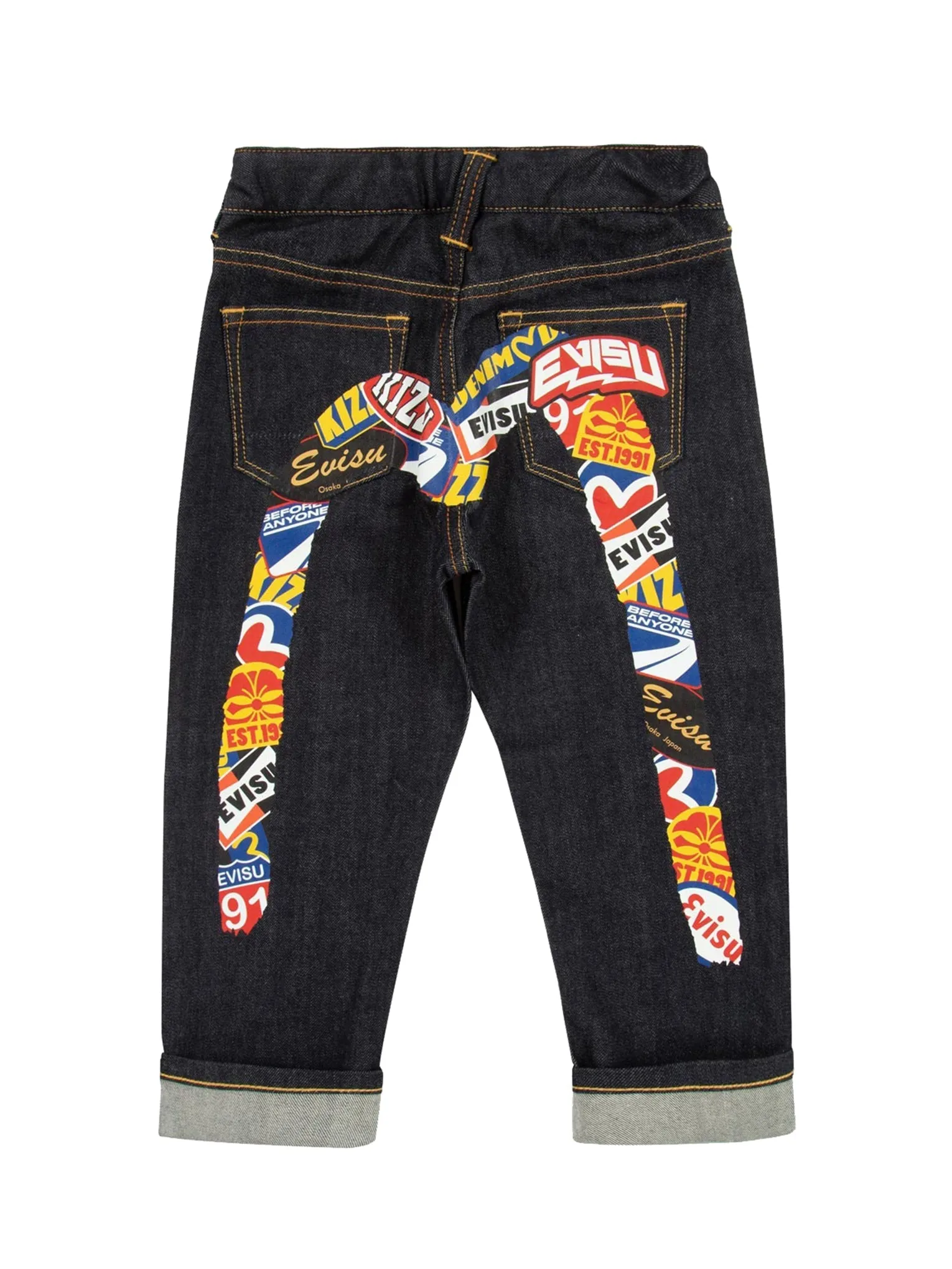 Racing Badge Daicock Print Regular Fit Denim Jeans