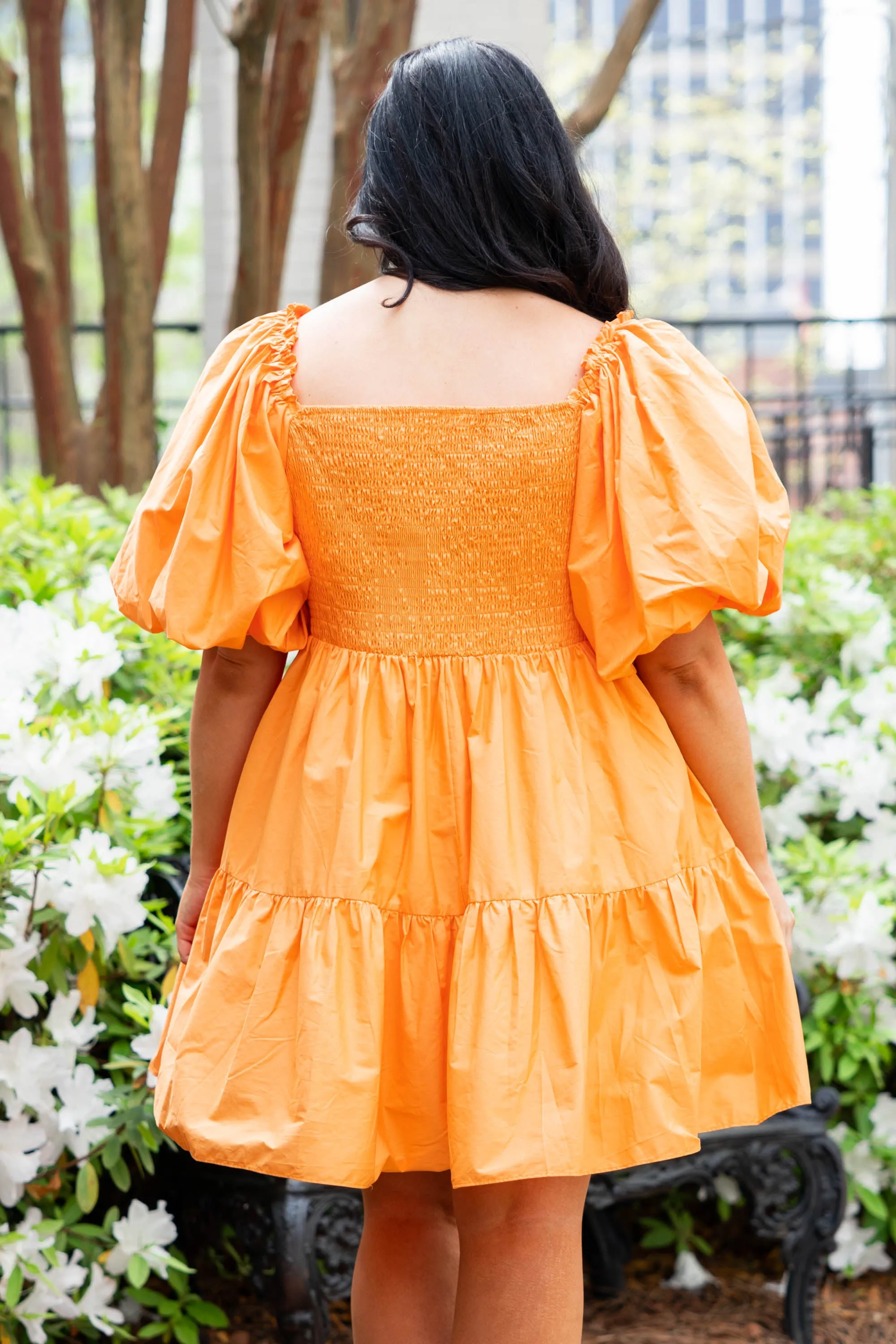 Raindrops On The Streets Melon Dress.