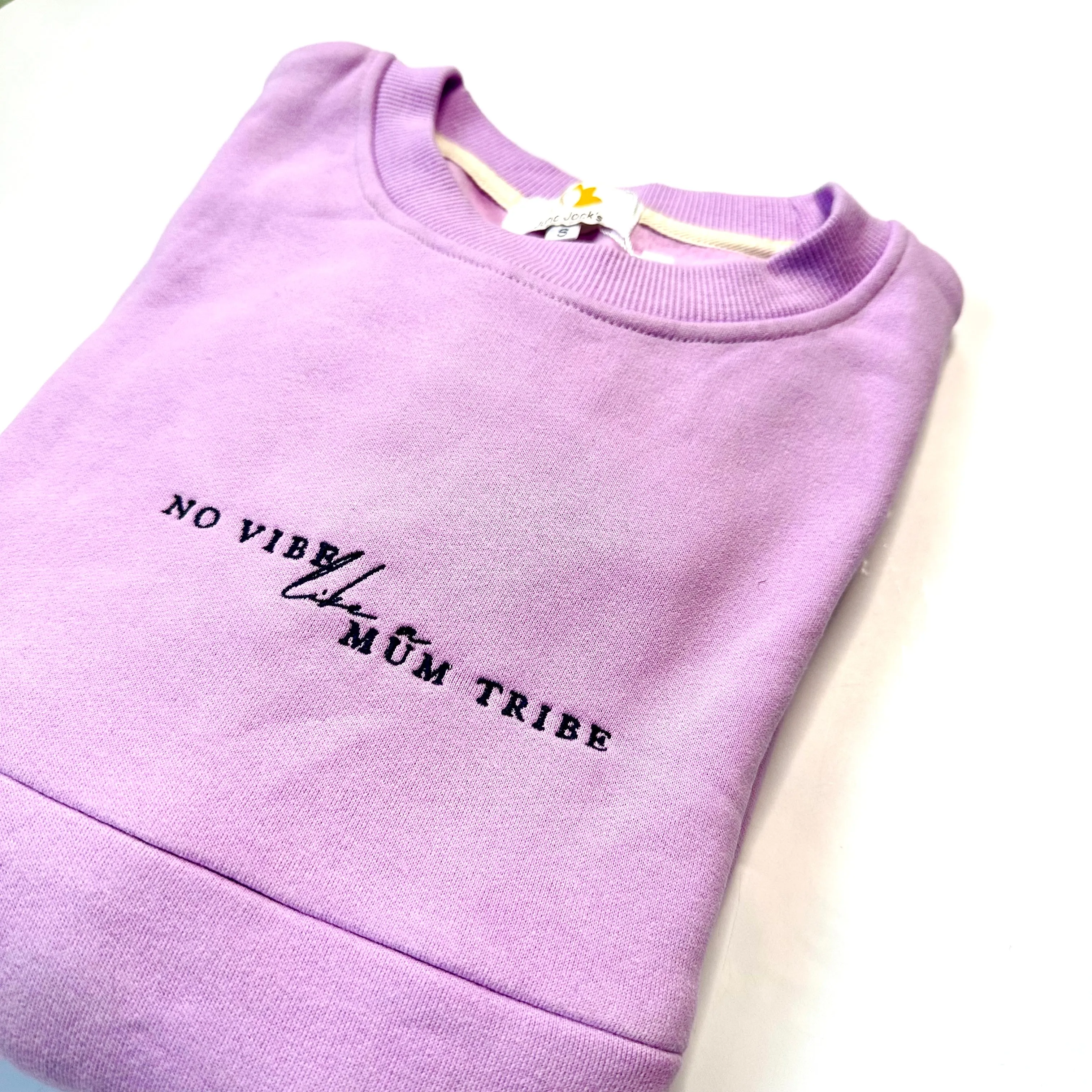 Ready Made Nursing Sweatshirt Size S (6/8) for Moms - 'No Vibe Like a Mum Tribe'