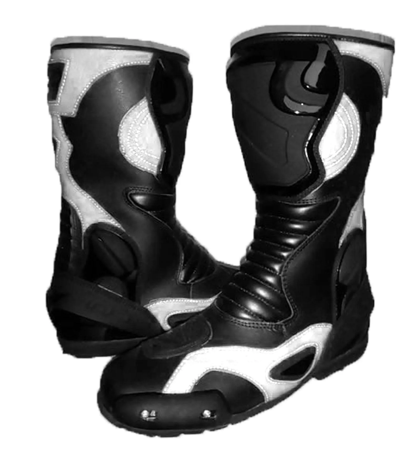 REAL LEATHER HIGH TECH MENS LONG MOTORBIKE MOTORCYCLE RACING SPORTS SHOES BOOTS-026