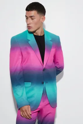 Relaxed Fit Ombre Suit Jacket