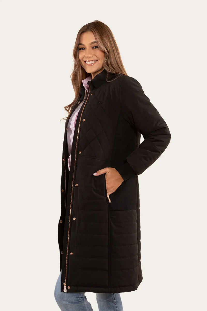 RINGERS WESTERN WOMENS BLACK BRIGHTON LONG PUFFER JACKET