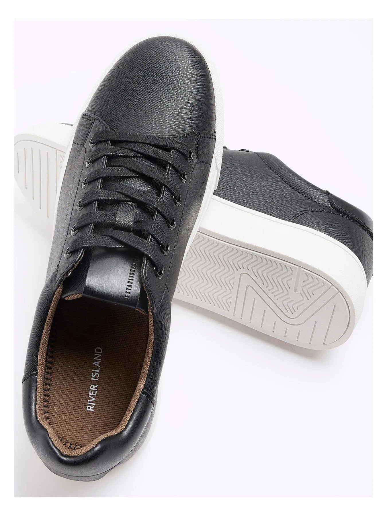 River Island Cupsole Trainers - Black