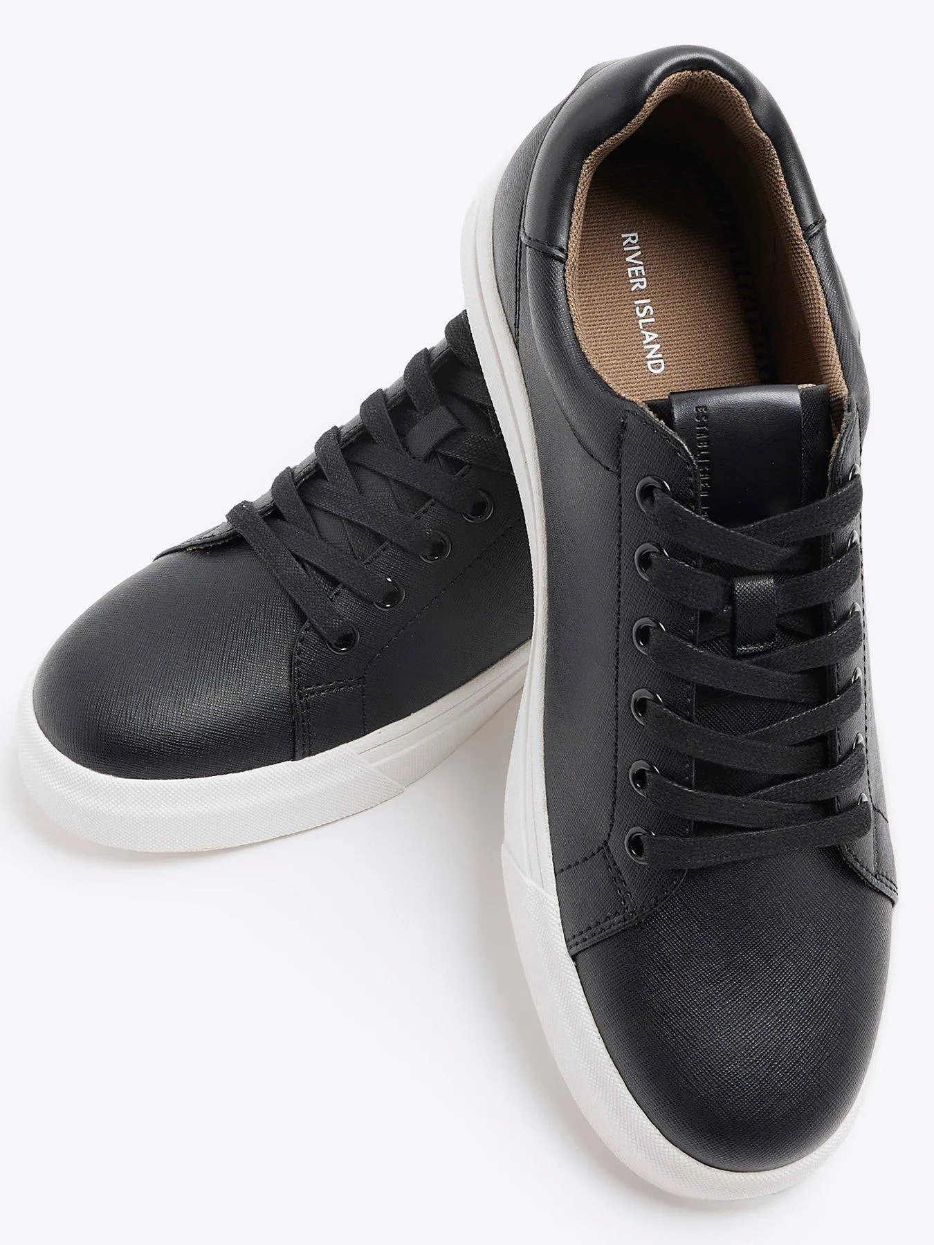 River Island Cupsole Trainers - Black