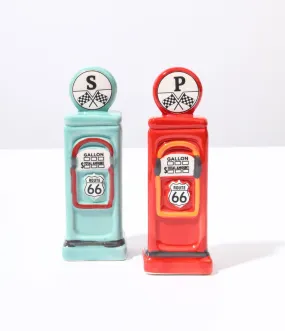 Vintage Gas Station Salt and Pepper Shaker Set - Road Trip Decor