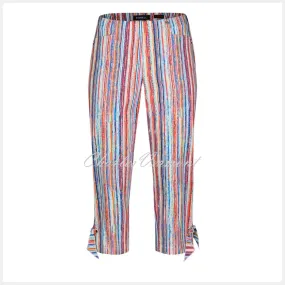 Robell Maike 07 Capri Trouser 52412-54557-33 can be rewritten as Women's Robell Maike 07 Capri Trousers in Navy Blue Stripe.