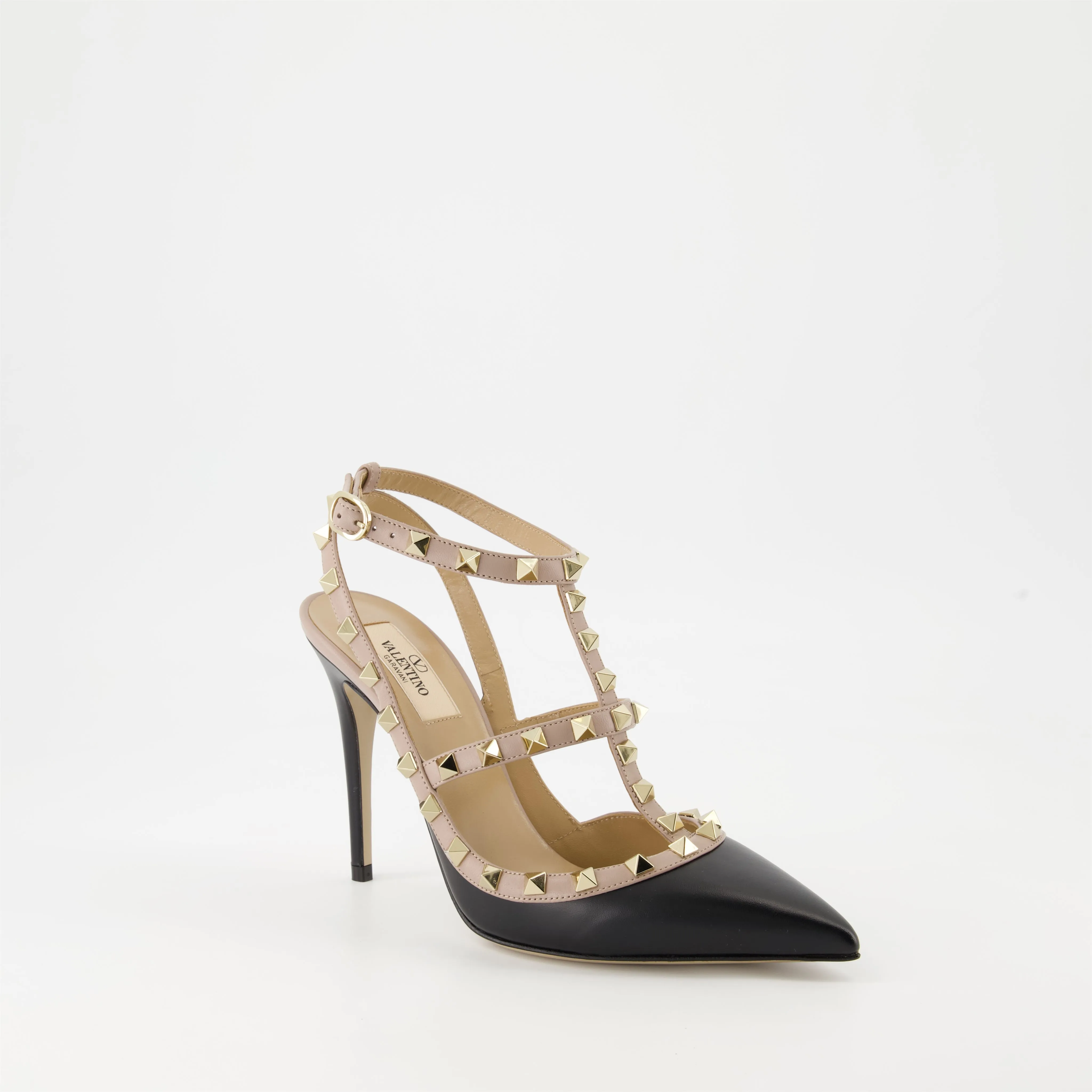 Rockstud Black Beige Pumps