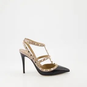 Rockstud Black Beige Pumps