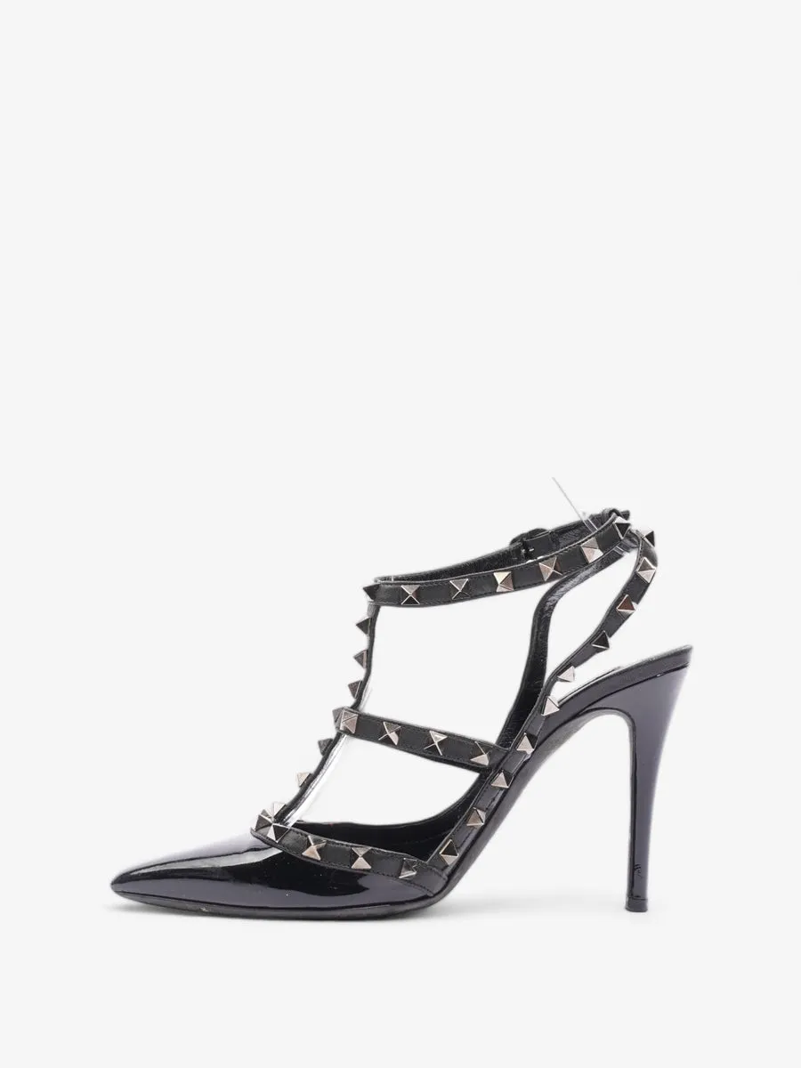 Rockstud Heels 100 Black Patent Leather EU 38.5 UK 5.5