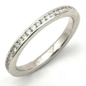 Round Diamond Channel Set Eternity Band Anniversary Ring 18K 1/2 Carat