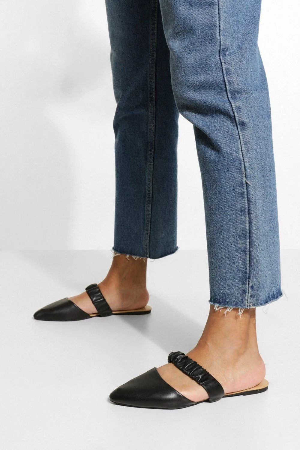 Ruched Band Mules