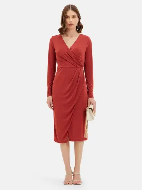 Ruched Knee-Length Dress