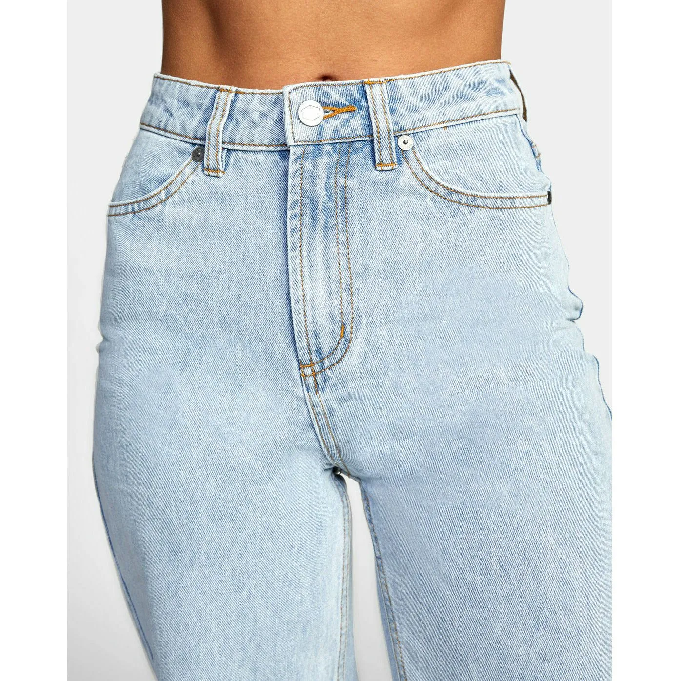 RVCA Coco Wide Leg Denim Jeans - Light Vintage Wash