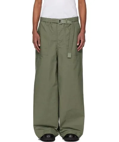 Sacai Khaki Ripstop Trousers