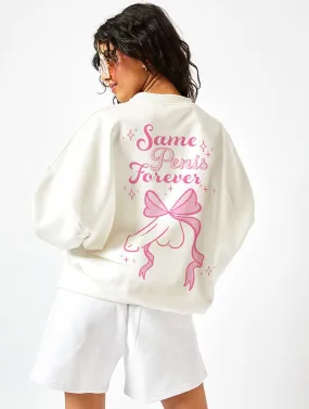 Same Penis Forever Sweatshirt In Ecru