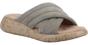 Sarah Womens Leather Slide Sandal by Hush Puppies