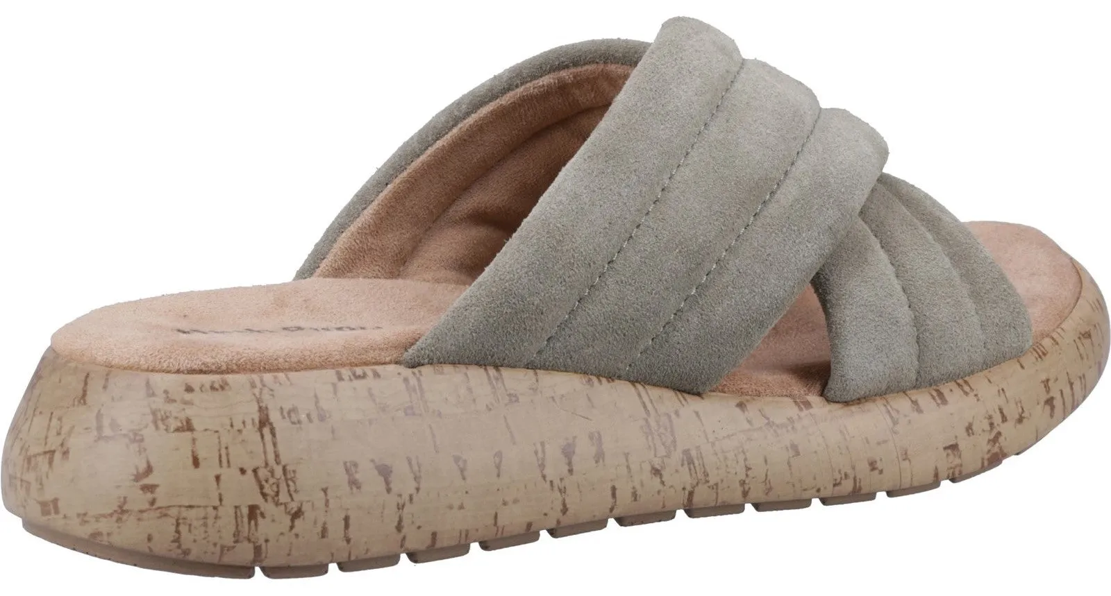 Sarah Womens Leather Slide Sandal by Hush Puppies