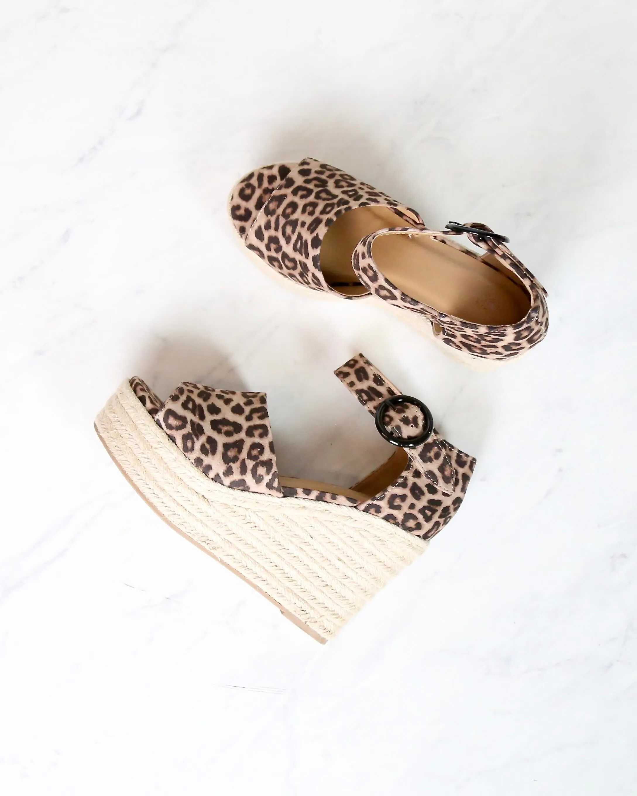 Sassy Leopard Espadrille Wedges