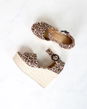 Sassy Leopard Espadrille Wedges