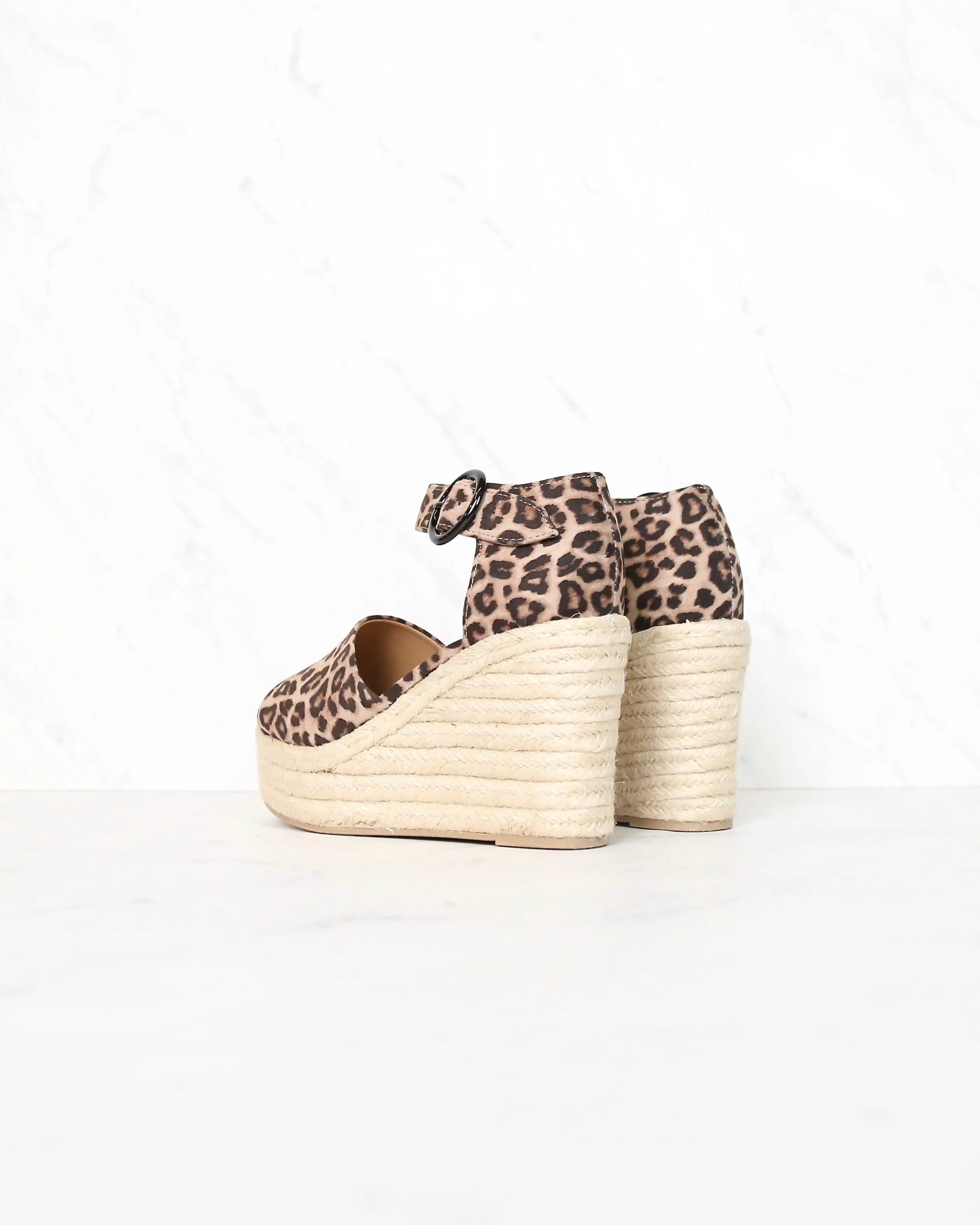 Sassy Leopard Espadrille Wedges