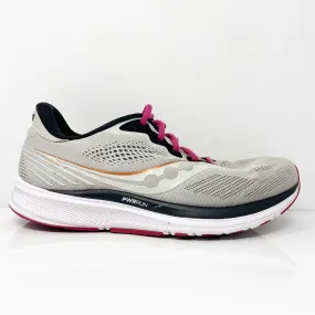 Saucony Womens Ride 14 S10651-55 Gray Running Shoes Sneakers Size 9 W