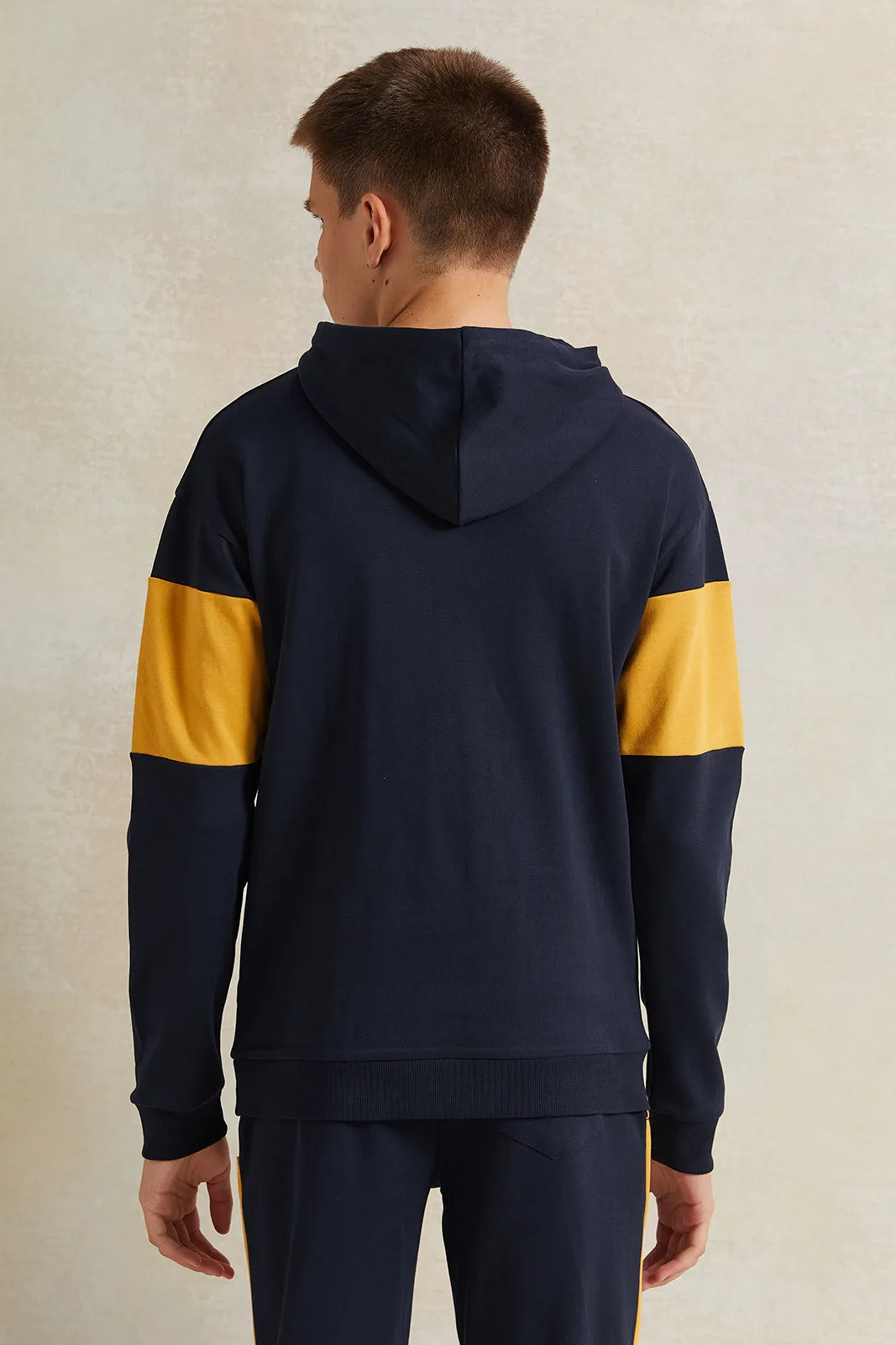 Senior Boys Black And Yellow Hooded Sweatshirt