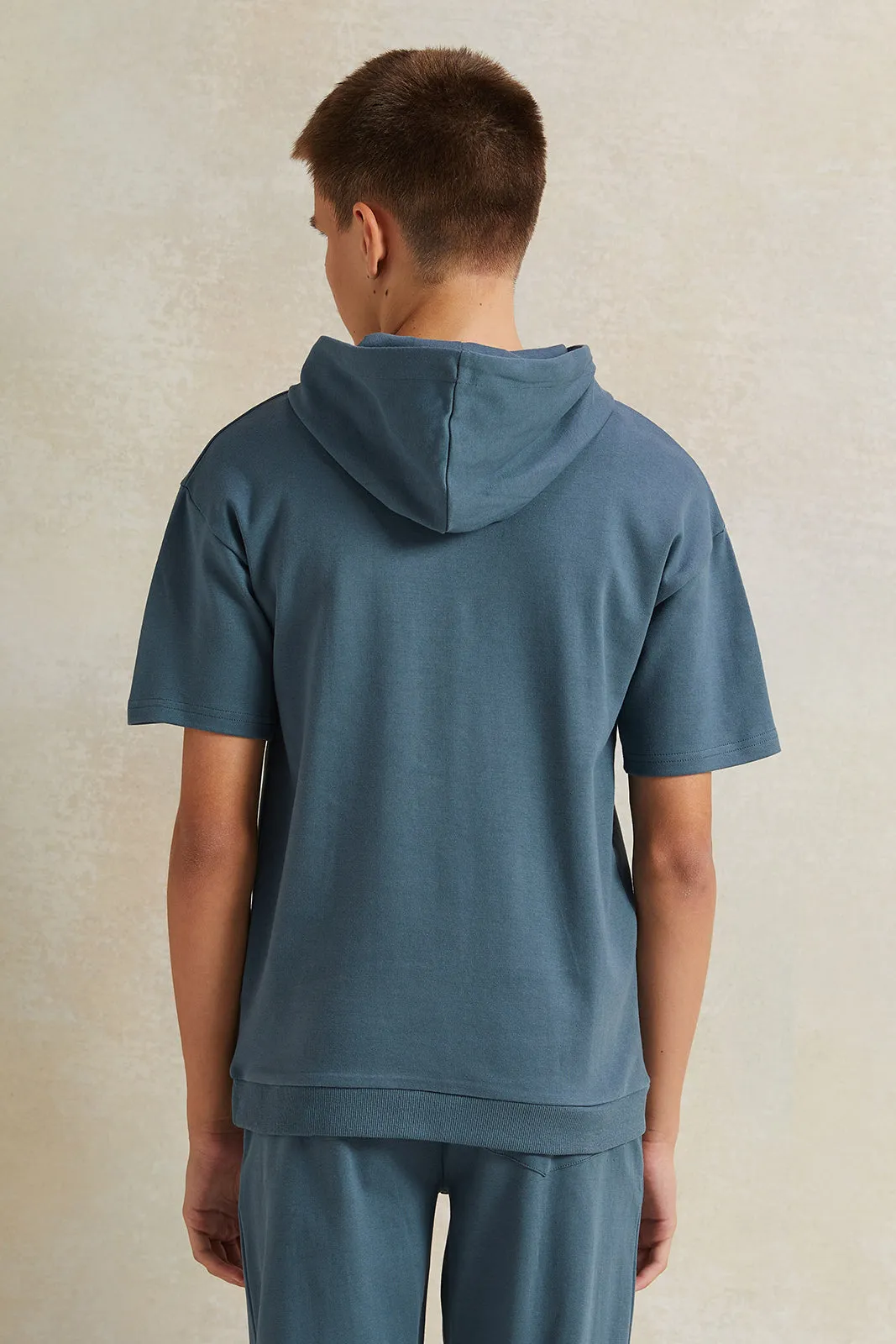 Senior Boys Blue Hooded Sweatshirt