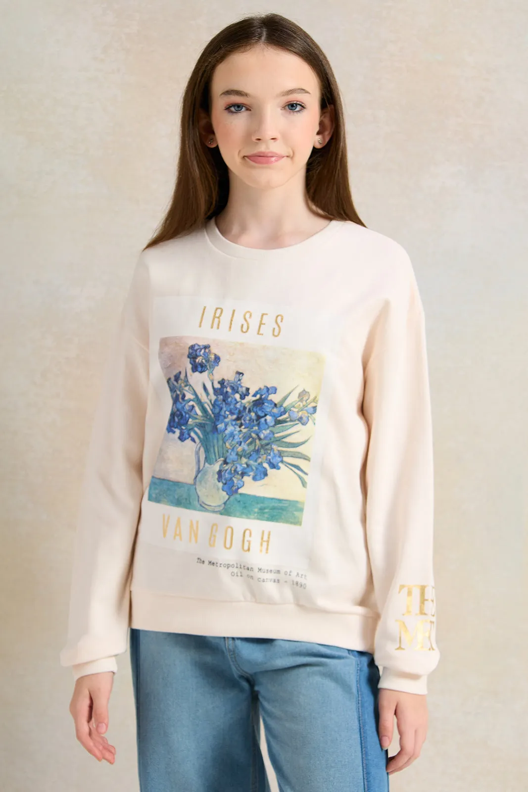 Senior Girls Apricot Van Gogh Sweatshirt