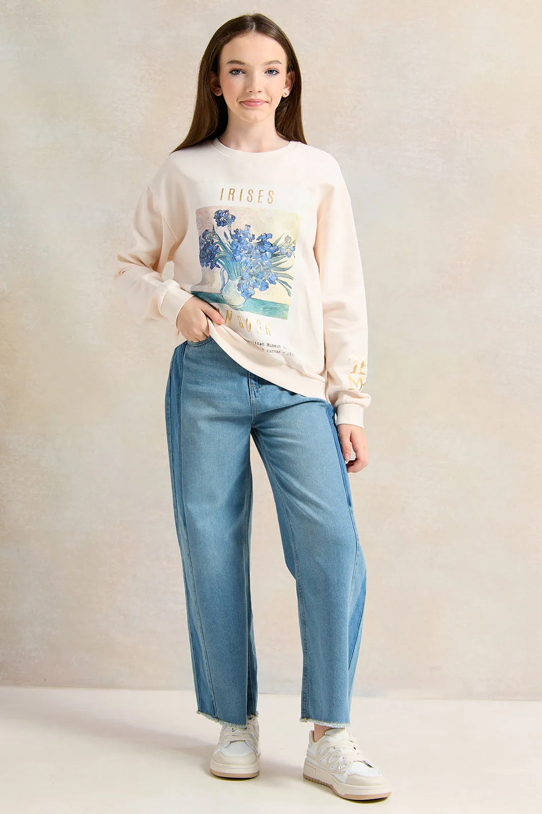 Senior Girls Apricot Van Gogh Sweatshirt