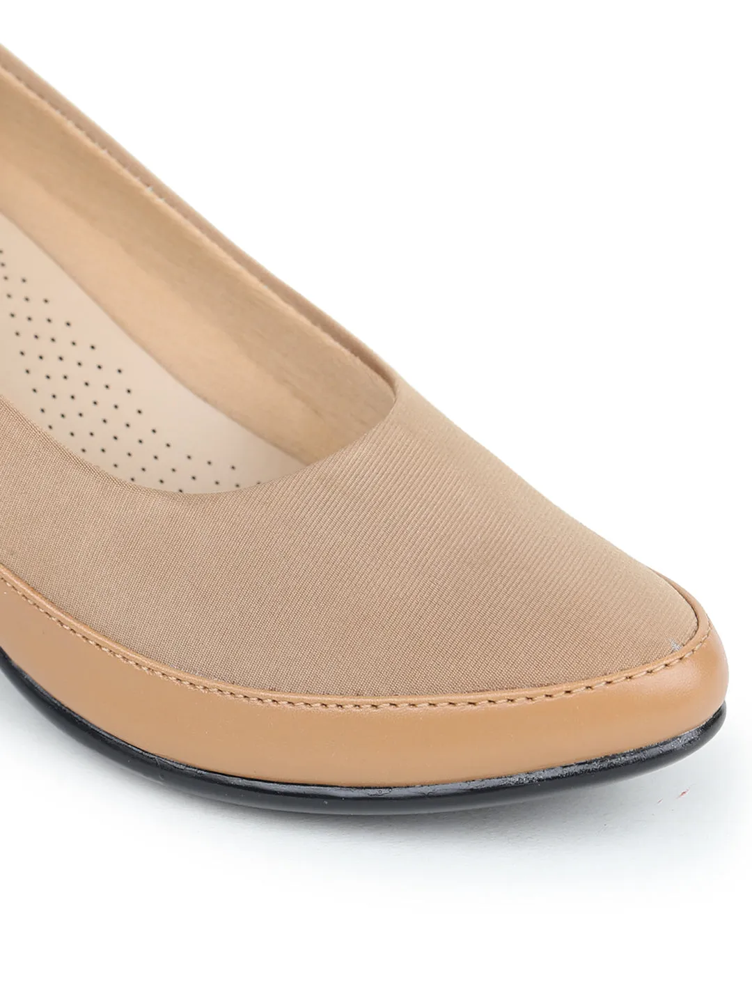 Shezone Beige Women Heels