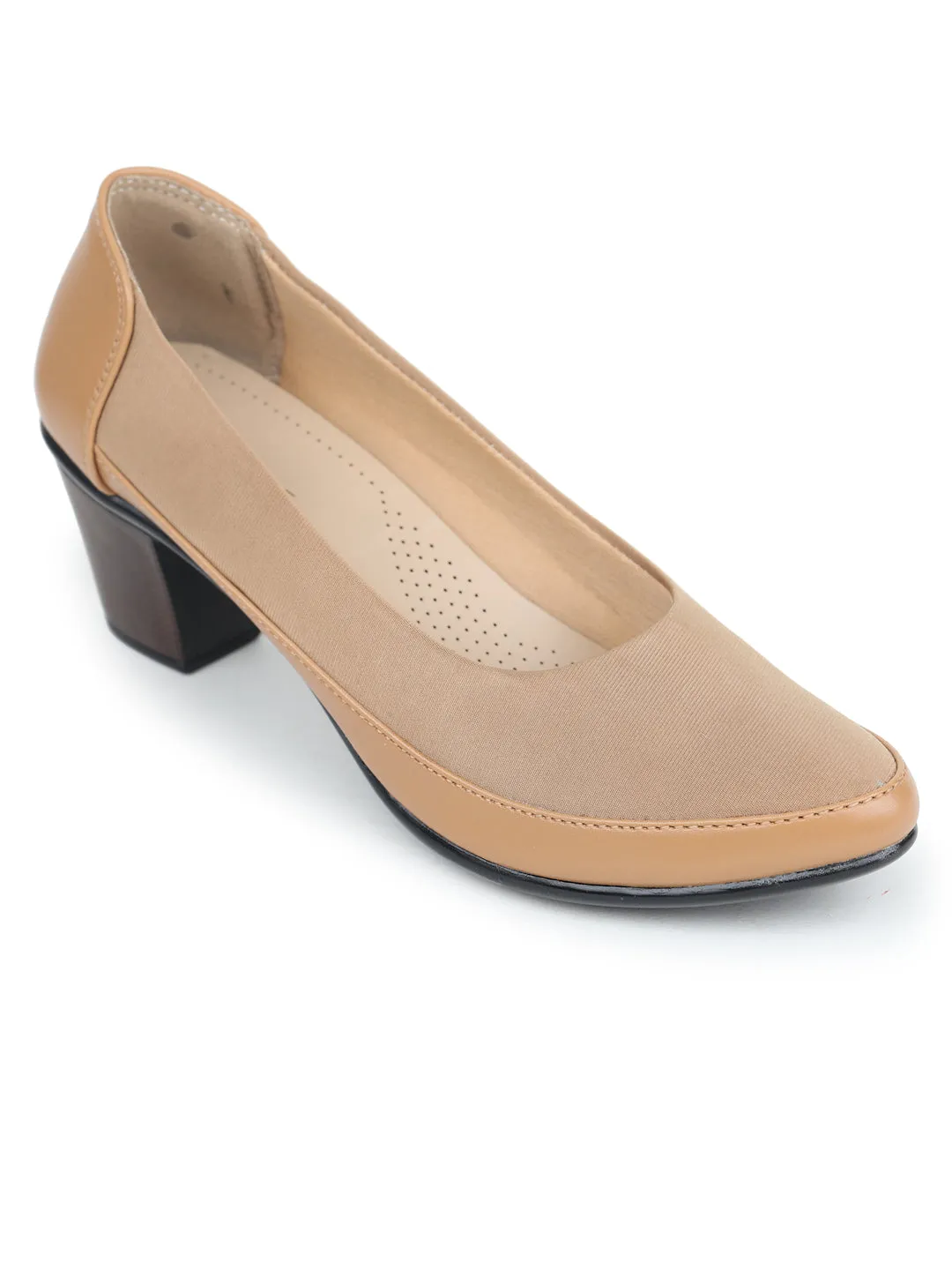 Shezone Beige Women Heels