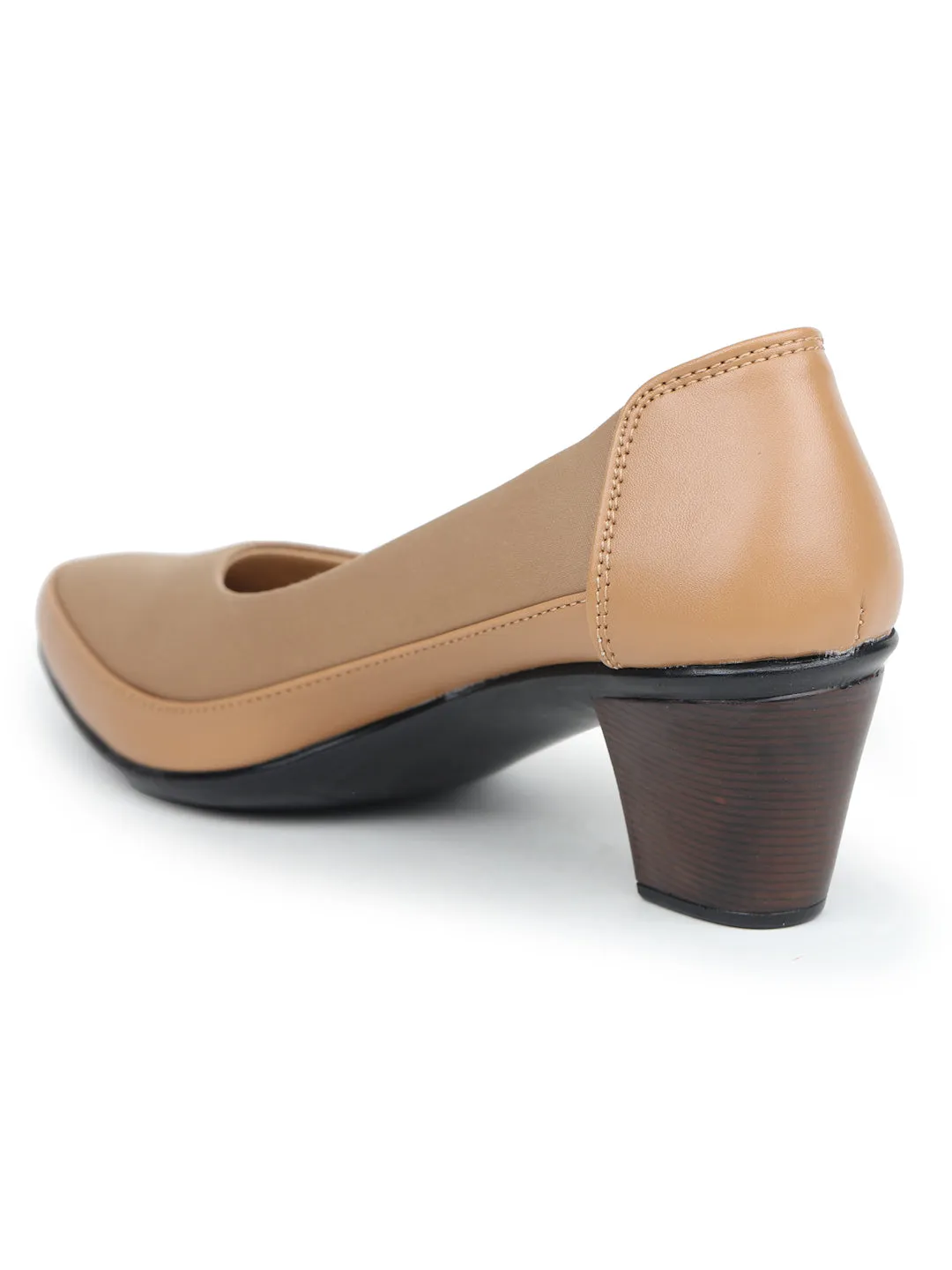 Shezone Beige Women Heels